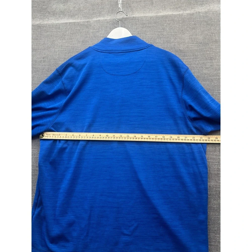Club Room Performance Sweatshirt Mens 2XL Blue 1/4 Zip Long Sleeve Active Wear